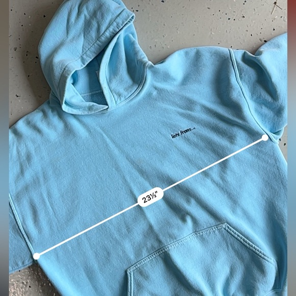 iets frans… Blue Hoodie M Urban Outfitters Relaxed Fit Streetwear Pullover Blank - Picture 11 of 12